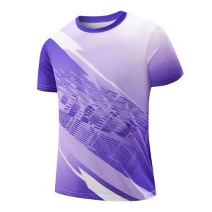 2025 New เสื้อยืดลายทางสีสันสดใสพิมพ์ลาย 3 มิติ สำหรับผู้ชายและผู้หญิง เสื้อยืดแขนสั้นคอกลมสำหรับเล่นกีฬาในฤดูร้อน