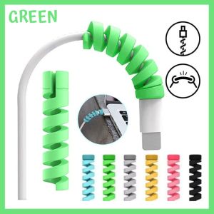 ชิ้นสายเคเบิลอเนกประสงค์ป้องกันไม่ให้แตกเกลียวสาย Winder ซิลิโคน USB วันที่สายแขนป้องกัน