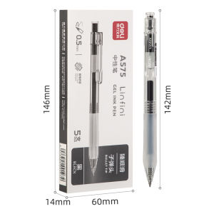 Bút Bi Mực Gel Deli A575 S101 Mực Đen Ngòi 0.5 Dùng Cho Sinh Viên Văn Phòng có màu Xanh / Đen / Đỏ