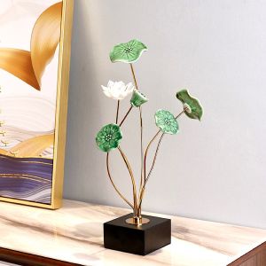 BÓ HOA SEN GỐM SỨ CAO 43cm TRANG TRÍ SANG TRỌNG VÀ HIỆN ĐẠI