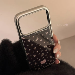 Simple Black Floral Phone Case For iPhone 17 AIR 16 Pro Max 15 14 13 12 11 Pro Max Shockproof Soft Cover For Samsung Galaxy S25 S24 Ultra S23 Ultra Plus