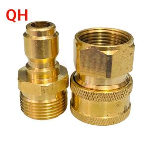 Bộ Cút Nối Nhanh Đầu Ra Máy Xịt Rửa Xe Áp Lực Cao  ( bằng đồng ren22mm)