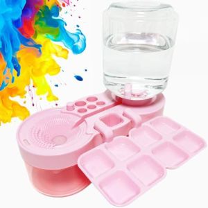 Brush Rinser แปรงทำความสะอาดกระเบื้องสีวาดภาพศิลปะจานสีระบายน้ำแปรงล้างระบบ