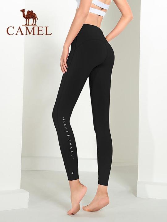 Camel High Waist Yoga Pants For Women Gym Running Workout Tight Capri Legging Quick drying Stretch Sports Pants Lazada Singapore