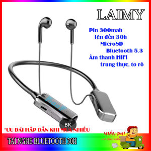 HCM Tai Nghe Bluetooth Vòng Cổ Thể Thao Tuổi Thọ Pin 30H Màn Hình LED Âm Thanh Nổi Tai Nghe Không Dây Với Khả Năng Khử Tiếng Ồn Chủ Động  LAIMY SHOP