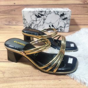 EVENCIO Sepatu Wanita Sandal Wanita Heels 5cm A02 GOLD