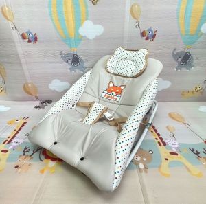 kichiro เปลโยกเด็กคิชิโระ รุ่นแฟนซี ปรับเอนได้ 3 ระดับ มี 4 ล้อ ถอดซักได้ ผ้าอย่างดี นุ่มสบาย ไม่ร้อน ไม่ระคายผิว ส่งไว