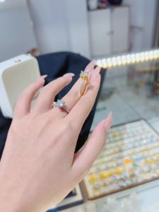 {loại1} Nhẫn 6 chấu đính đá cz nhân tạo siêu sáng Kami trang sức sỉ NN31