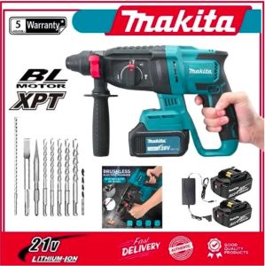Makita Wireless Drill Electric Hammer Concrete Dill Rechargeable Battery lmpact Drill Concrete Wall Drilling Mesin Drill Heavy Duty