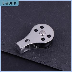 【E-WOITD】 25mm 316 Stainless Steel Pulley Single Wheel Load Bearing Swivel Lifting Rope Pulley For Block Rope Runner Kayak Boat Accessorie