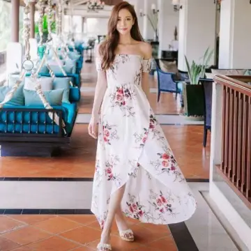 Buy Summer Floral Off Shoulder Dress For Women online Lazada .ph