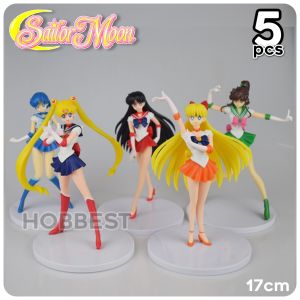Action Figure SAILOR MOON set isi 5 pcs Miniatur Topper Pajangan Princess Sailormoon Princess Usagi
