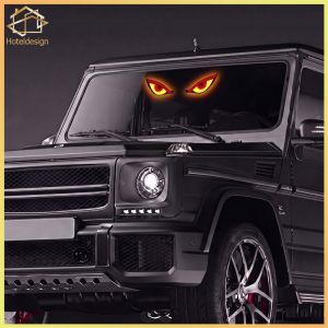 Solar Car Demon Eye LED Strobe Flash Warning Light Suction Cup Type-C USB Charge