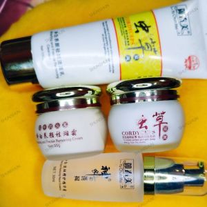YU CHUN MEI Cordyceps 4-in-1 Brightening Set | Whitening + Dark Spot + Moisturizing | Day/Night Cream + Serum + Spot Removal + Soap | BPOM Listed Local
