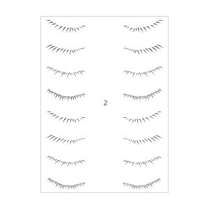 8คู่สติกเกอร์รอยสักกันน้ำขนตาปลอมใช้แล้วทิ้งมาสคาร่าล่างจำลองการต่อขนตาขยายใหญ่