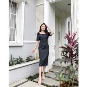 Ami Collection - Dress Wanita Vinteg Formal / Dress Wanita Formal / Dress Formal / Dress Wanita Polos / Formal Dress