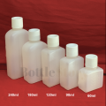 Medicine HDPE Square Bottles with Scales Measurement (2PCS). 