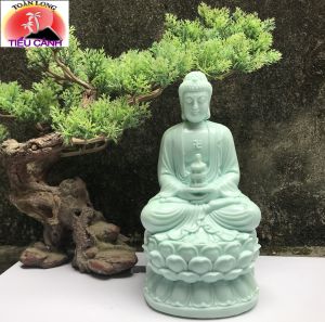 Tượng phật dược sư (nhiều màu sắc) cao 19cm. trang trí tiểu cảnh bonsai ghép lũa để bàn trà phòng khách bàn làm việc trên ô tô…