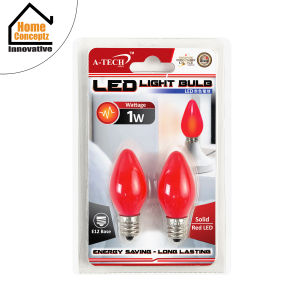 [ Electrical ] A-Tech Led Chilli Bulb E12 2PCS Per Pack Mini LED Light Bulb Red and Yellow 220V