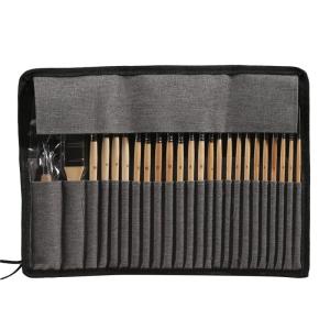 24 máy tính cá nhân bằng mica bàn chải với túi sợi Ni-lông cho nhiều mục đích dầu màu nước sơn nghệ sĩ Bộ dụng cụ chuyên nghiệp