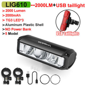 Newboler 10000mAh Bicycle Light 6000 Lumens Bike Headlight USB Rechargeable Cycling Flashlight Waterproof MTB Road Bike Lamp