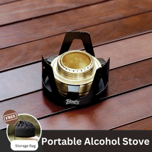 Bincoo - 1 liter Outdoor hiking camping kettle and Alcohol stove Outdoor Camping Cookware Kettle Aluminium Alloy