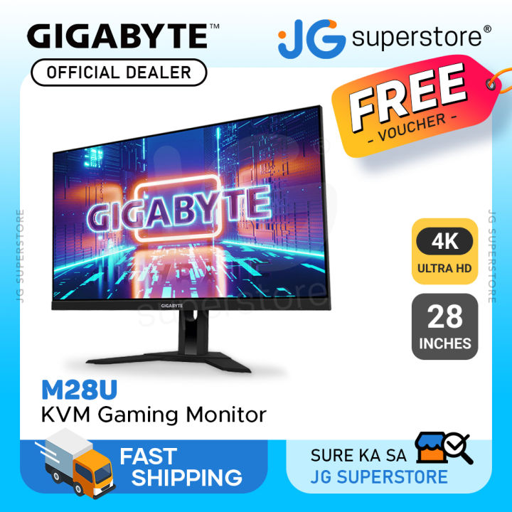 GIGABYTE M Series M28U 28" 4K UHD KVM Gaming Monitor with 144Hz Refresh