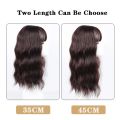 Topper Wig Clip In Hair Extension Water Wave Hair With Bangs Fake Hair Hairpiece Synthetic Toupee For Women. 