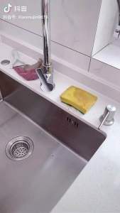 Ready Stock🔥 Kitchen Stainless Steel Faucet Sink Sponge Holder With towel rack,Rak simpanan keran,水龙头置物架