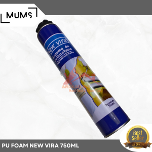 Pu Foam Lem Sealant Spray Busa Polyurethane New Vira Foam 750 ml 750ml -BANGUN JAYA