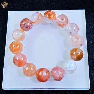 Collection Ceiling Grade Rare Herkimer Diamond Quartz Duo Bao Colorful Hematoid Snowy Phantom Bracelet