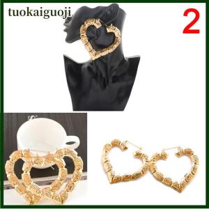tuokaiguoji Large Bamboo Earrings Hip-Hop Earrings Ladies Hoop Hoops Ear Circle