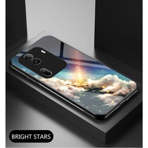 Casing For OPPO Reno11 10 Reno 11 Pro 11Pro Reno10 10Pro + Reno11Pro 5G 2024 Phone Case Starry Sky Case Tempered Glass Soft TPU Edge Anti Silicone Frame Hard Phone Back Cover