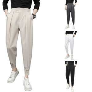 Men Elastic Trousers Fashion Casual Pants Breathable Sport Gym Joggers Male Soild Slim Fit Running Pants Streetwear Man Clothing