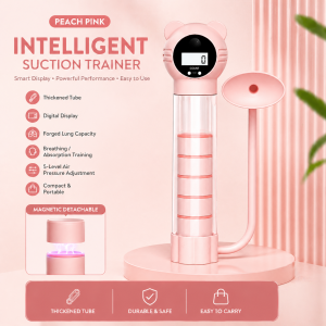 Intelligent Suction Trainer | Smart Digital Display Breathing Exerciser | Build Lung Capacity Face Slimming & Sleep Aid
