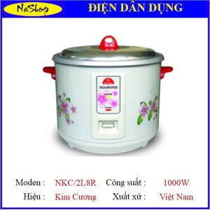 NaShop - Nồi cơm điện Kim Cương 2.8 lít (2.8L 2L8) nấp vun rời (điện gia dụng DGD)