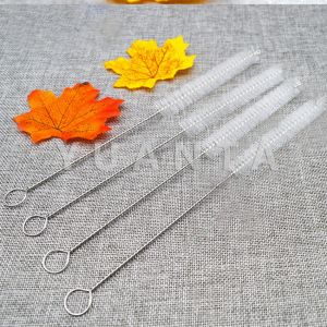 YUANTA แปรงล้างหลอดดูด จุกนม ขนไนล่อน ไม่ทำให้เป็นรอย แปรงหลอดทดลอง Stainless steel soft straw straw brush