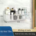 Kệ phòng tắm kệ treo tường hình chữ nhật không đục lỗ chịu lực chống thấm nước và chống gỉ. 