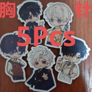 5 Pieces Hot Game Cartoon Love and Deepspace Xavier Zayne Rafayel ralayo Sylus Qin Che Shen Xinghui Li Shen Qi Yu Acrylic Pin Breastpin Badge Jewelry Handbag Hat Accessories
