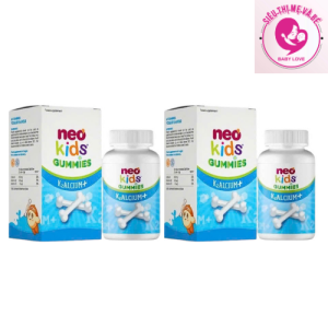 Combo 2 hộp Gummies canxi vị sữa chua NeoKids hộp 60 viên nhai