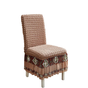 Bubble Chair Cover Full-Wrap Elastic Ruffled Lace Mesh Chair Cover Ne-Piece for Home Restaurant