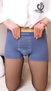 Mens Magnetic Therapy Underwear Quick-drying Breathable Boxer-Briefs Massage Magnetic Panties