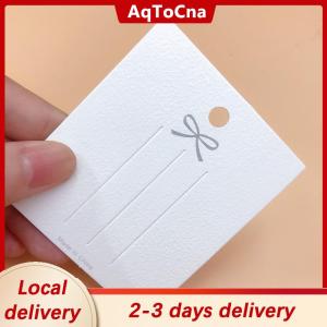 [COD] AqToCna Ship within 24 hours 50PCS White Hairpin Card Trinket Bow Display Cards Cardboard Packing Paper