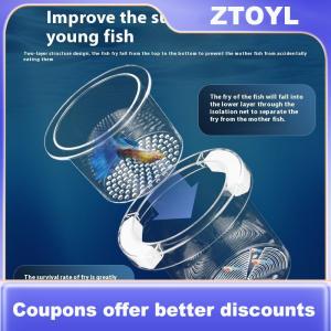 【ZTOYL】 Floating Fish Breeding Isolation Box Aquarium Breeder Feeder Fish Tank Hatchery Incubator Fish Tank Transparent Incubator Box