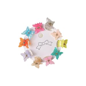 LD-C1117 Set Jepit Rambut Mini Anak Isi 10Pcs Motif Bunga Jepitan Kupu Wanita Aksesoris Rambut Anak