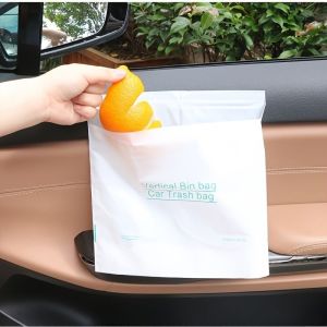 20pcs Car Garbage Bags Paste-type Self-standing Garbage Cans Car Storage Thickened Household