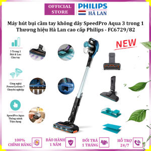 Máy hút bụi cầm tay không dây đa năng 3 trong 1 SpeedPro Aqua thông minh thương hiệu Hà Lan cao cấp Philips FC6729/82 - Hàng Nhập Khẩu