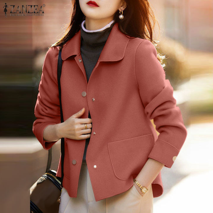 Women's Jackets Different Types Of Coat Collars ZANZEA Korean