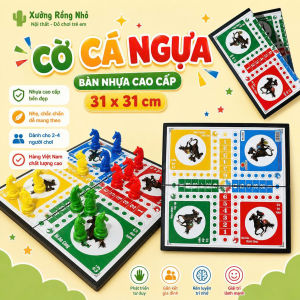 Cờ Cá Ngựa Sato - Bàn nhựa cao cấp 31x31 cm - Nhựa cao cấp -Hàng Việt Nam