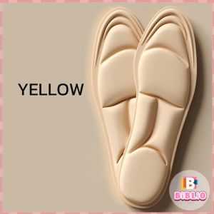 BIBLIO 5D Memory Foam Orthopedic Sports Insoles for Women Shoes Flat Feet Arch Support Massage